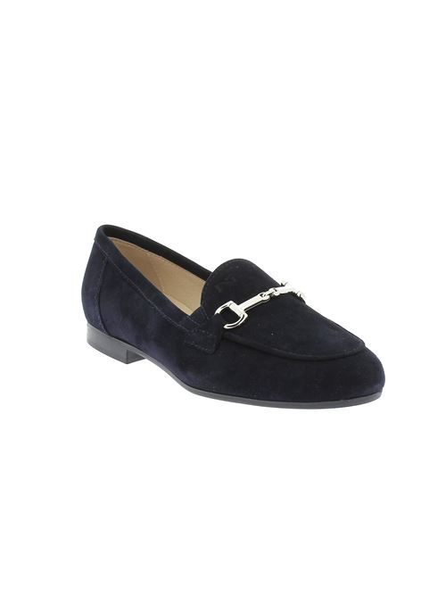 mocassino da donna in camoscio blu NERO GIARDINI | E218213D200